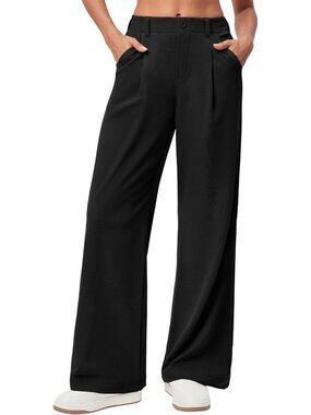 Wide Leg Pants Woman Stretchy Work Dress Pants Women Trendy 2026 Business Casual